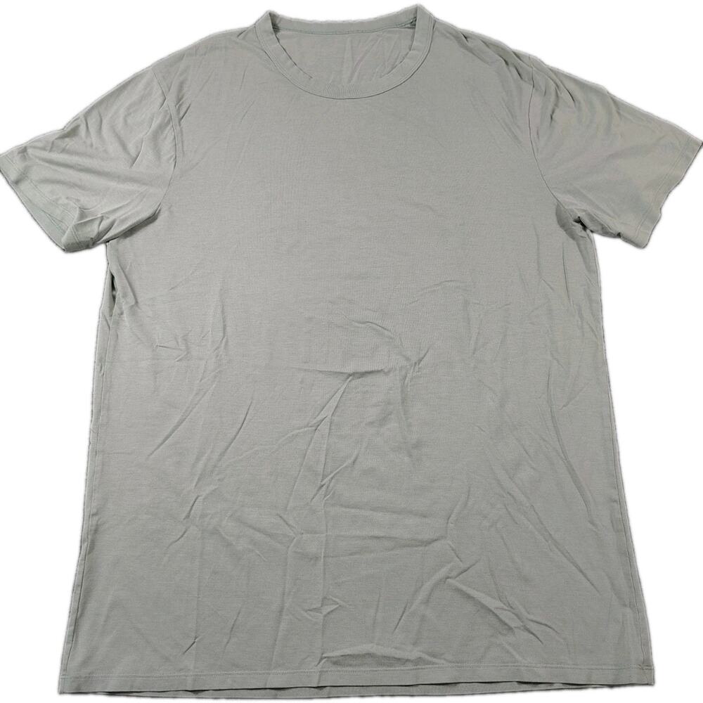 Lululemon T Shirt Mens L Sage Green Stretch Lightweight Minimalist Casual Tee